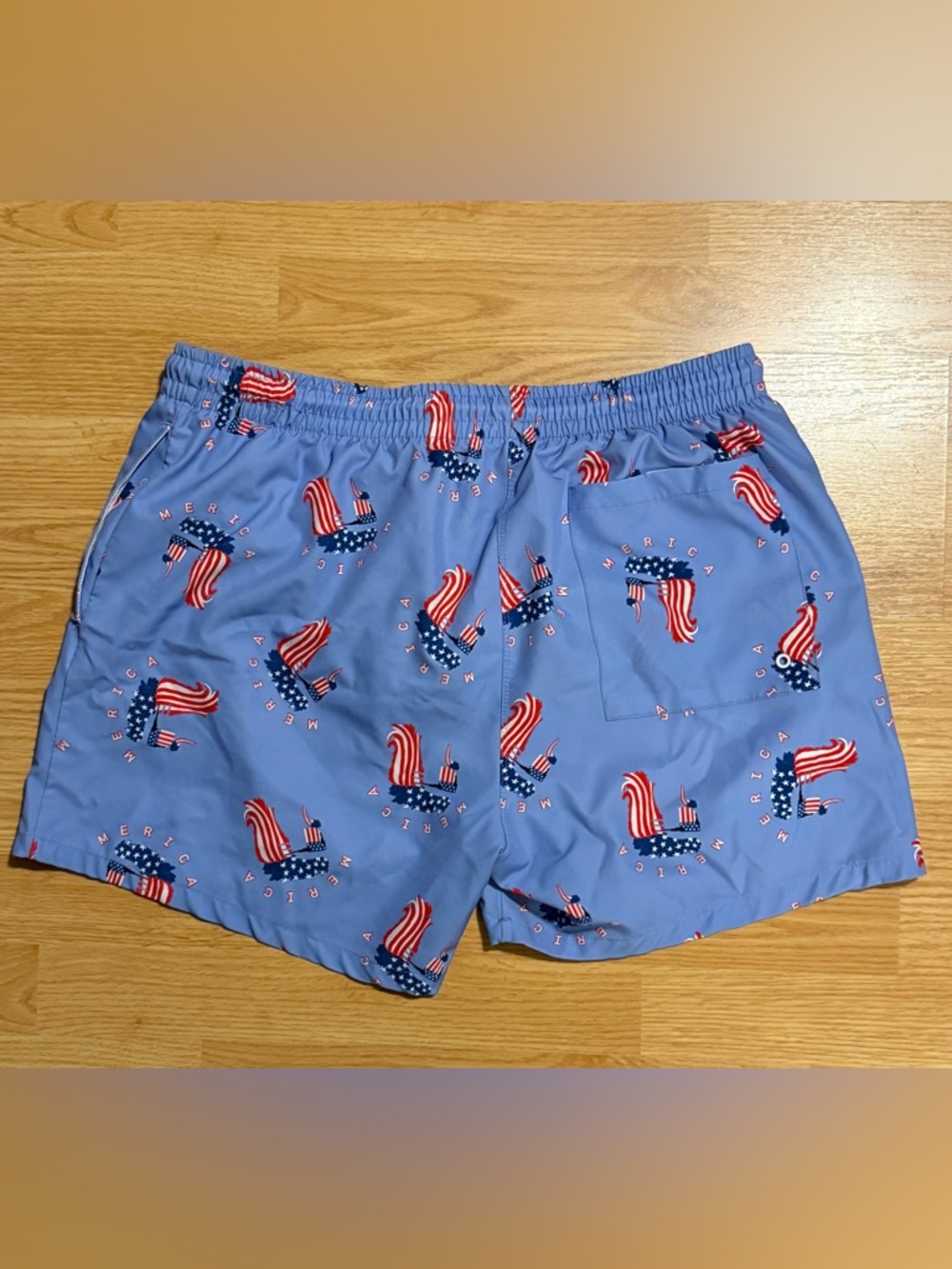 Cabana by crown&ivy Mens Patriotic Swim Trunks with liner
